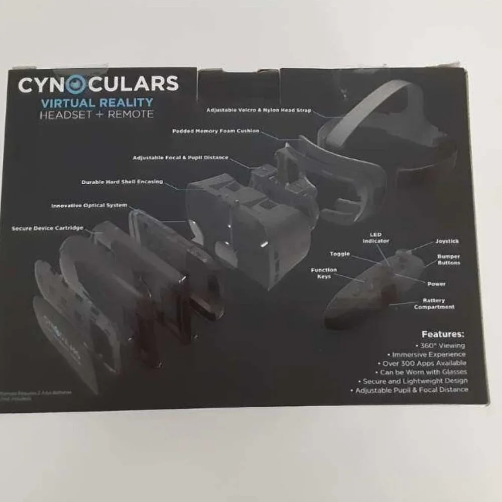 CYNOCULARS Virtual Reality Headset & Remote - NEW